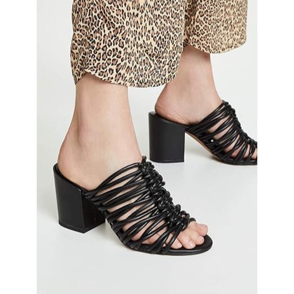 Rebecca Minkoff Calanthe Strappy Heeled Sandals Black Size 8